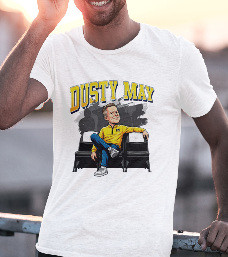 Dusty May Michigan Basketball Caricature T-Shirt