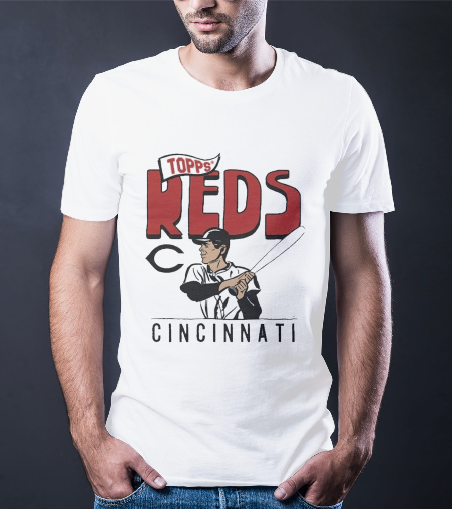 MLB Topps Cincinnati Reds Cartoon Player T-Shirt