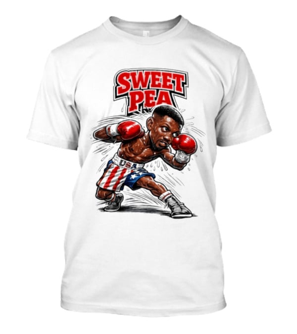 Sweet Pea Pernell Whitaker Boxing Caricature USA Flag Shorts T-Shirt