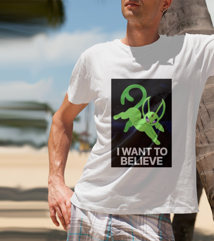 Shiny Espeon I Want To Believe Paranormal T-Shirt