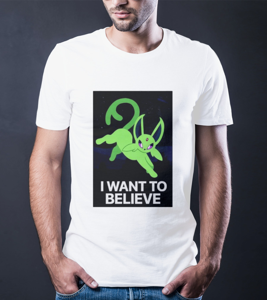Shiny Espeon I Want To Believe Paranormal T-Shirt