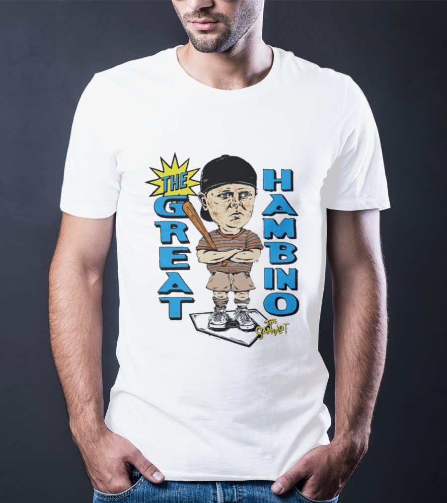 The Sandlot The Great Hambino Cartoon Character With Bat T-Shirt