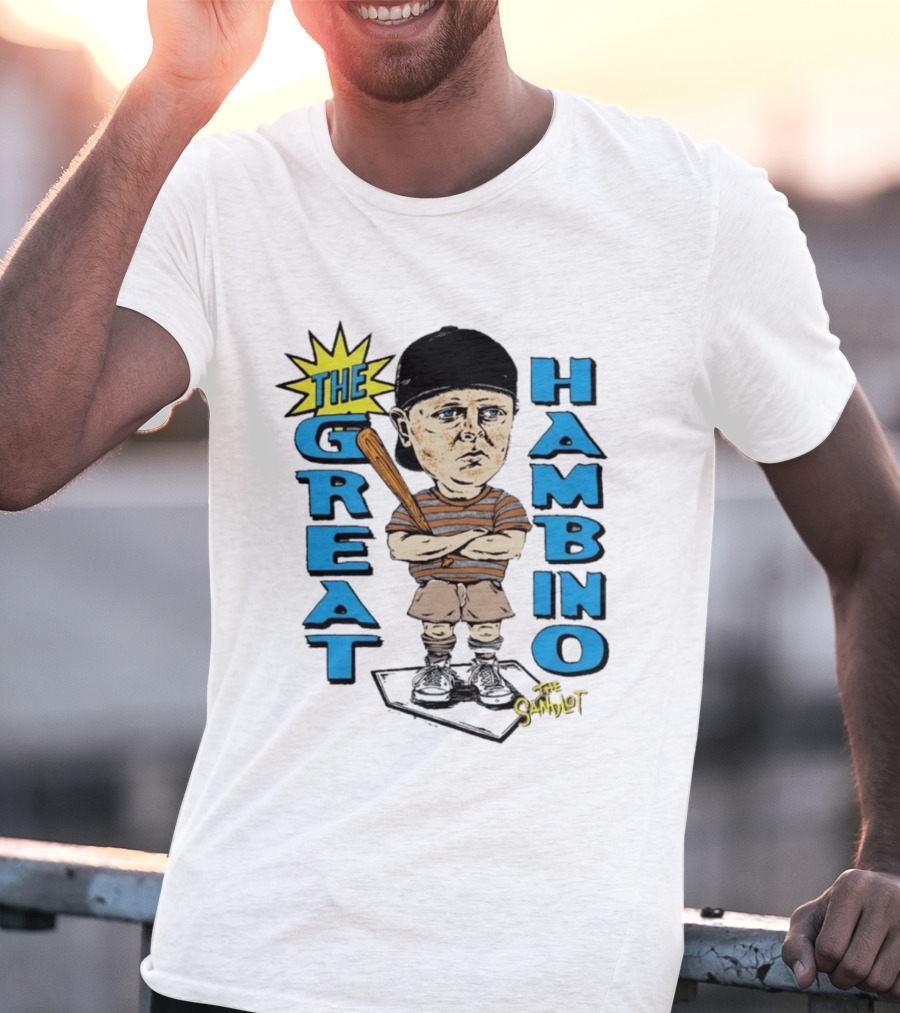 The Sandlot The Great Hambino Cartoon Character With Bat T-Shirt
