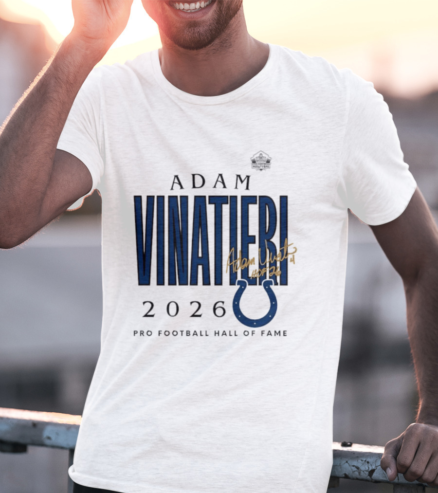Adam Vinatieri Colts 2026 Pro Football Hall Of Fame Induction T-Shirt