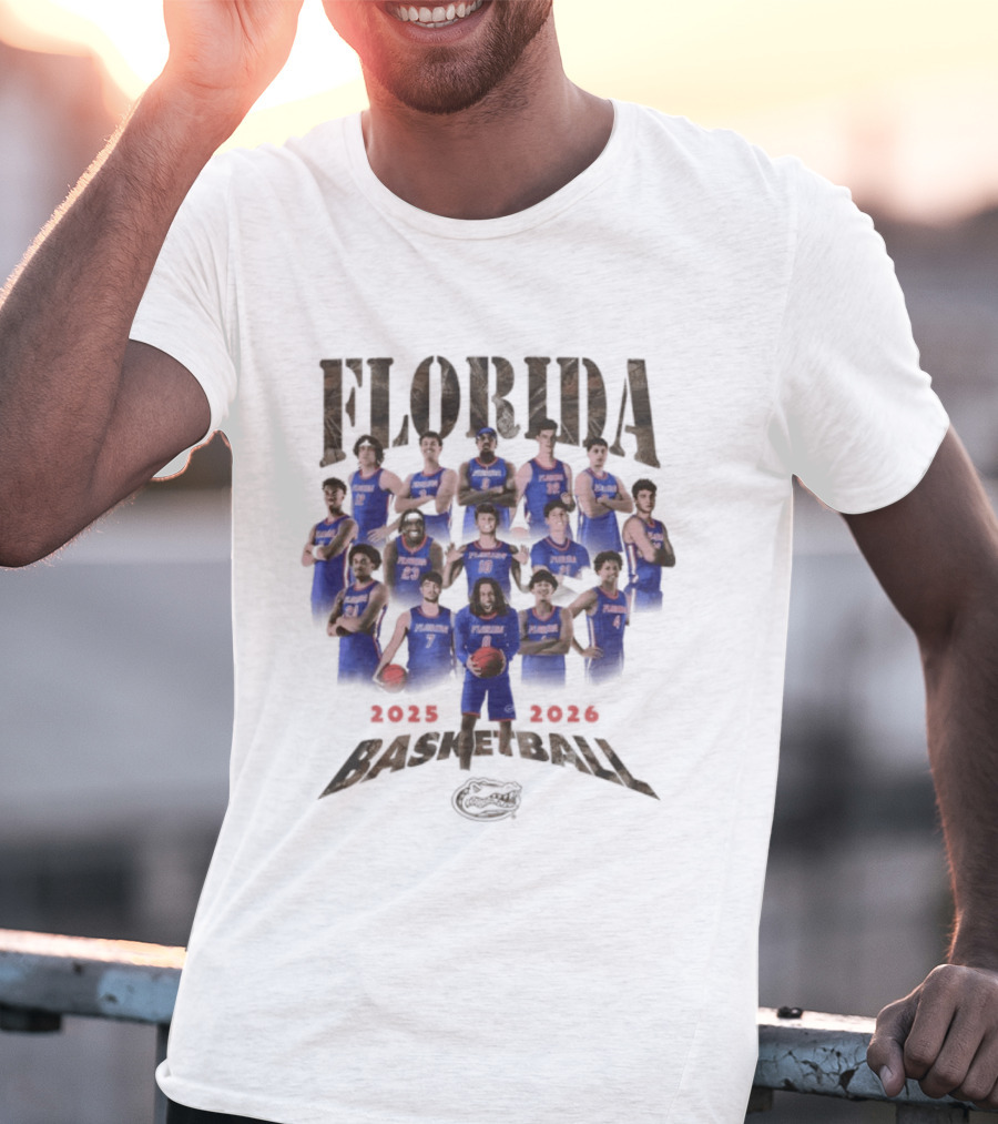 Florida Gators Basketball 2025 2026 Players Team Roster T-Shirt