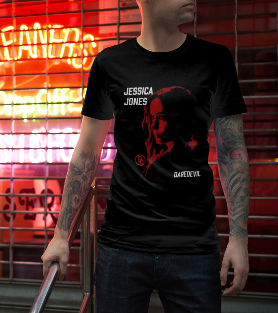 Jessica Jones Daredevil Season 2 Matt Murdock Red Shadow Face T-Shirt