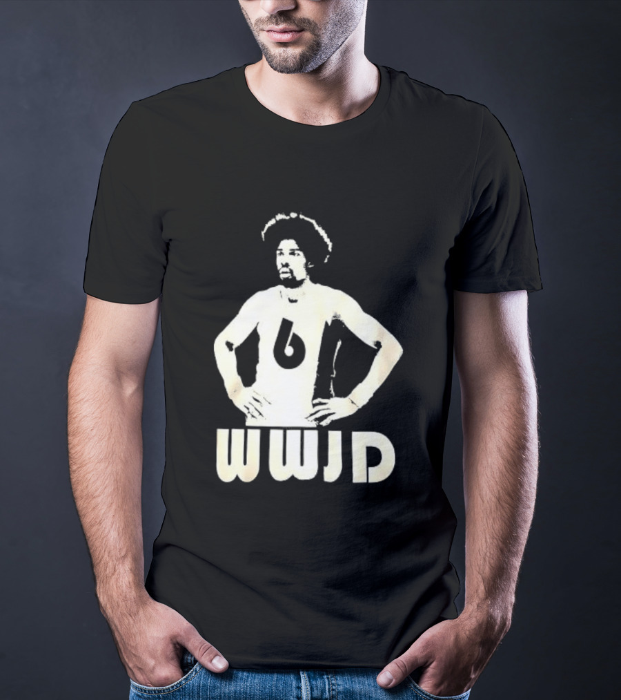 Julius Erving Number 6 WWJD What Would Julius Do T-Shirt