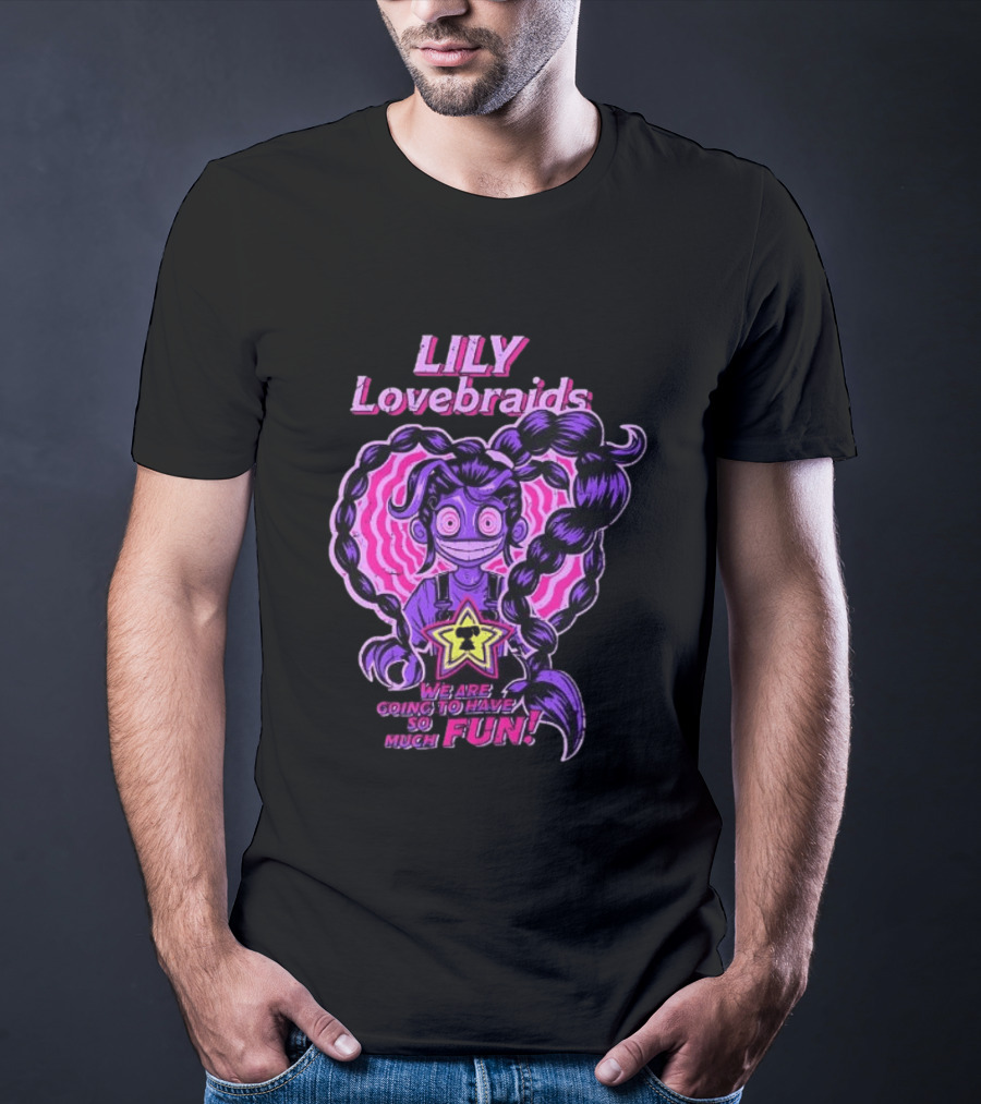 Lily Lovebraids We Are Going To Have So Much Fun Star Pink Braids T-Shirt