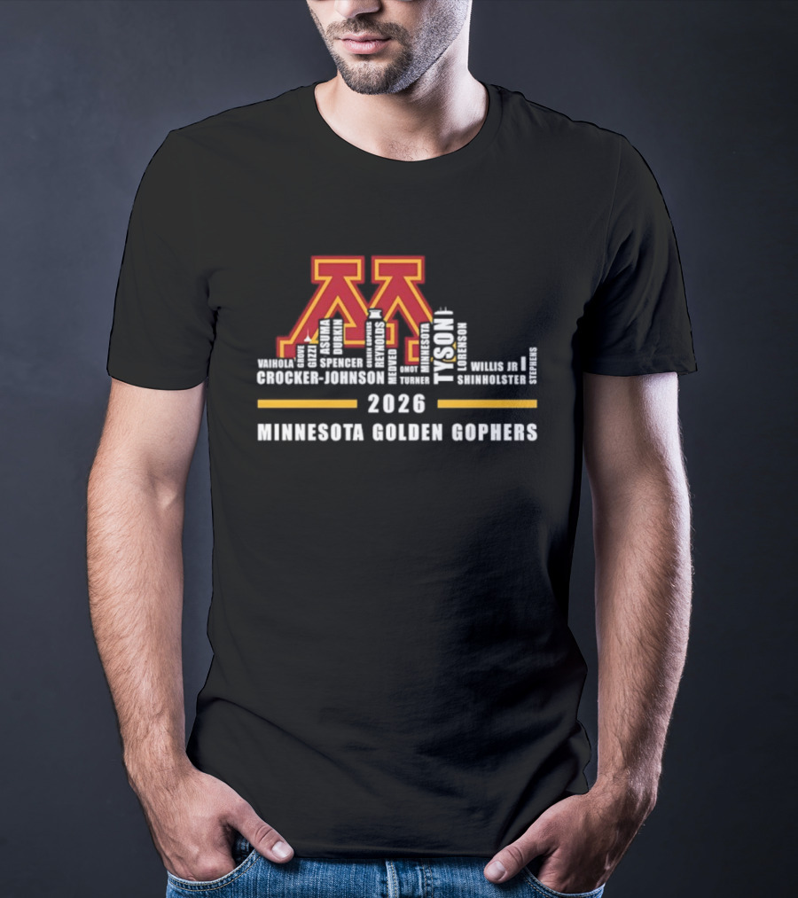 Minnesota Golden Gophers 2026 Legends All Names T-Shirt