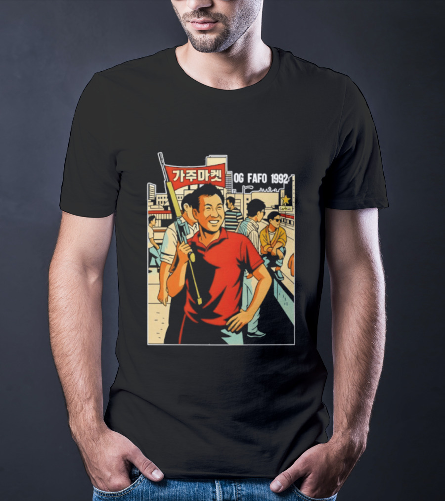 Gaju Market California OG FAFO 1992 Retro Vibe Scene T-Shirt