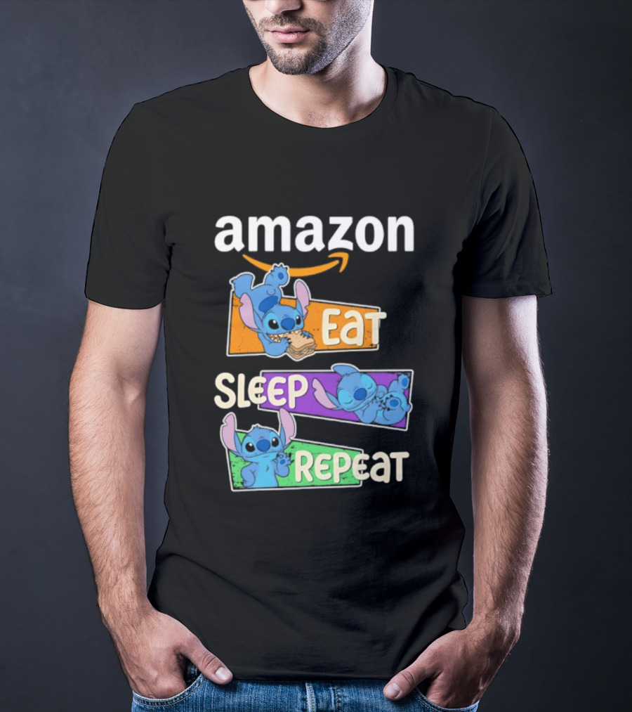 Amazon Stitch Eat Sleep Repeat T-Shirt