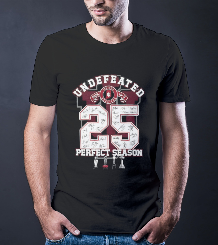 Indiana Hoosiers Undefeated 2025 Perfect Season 16 0 T-Shirt