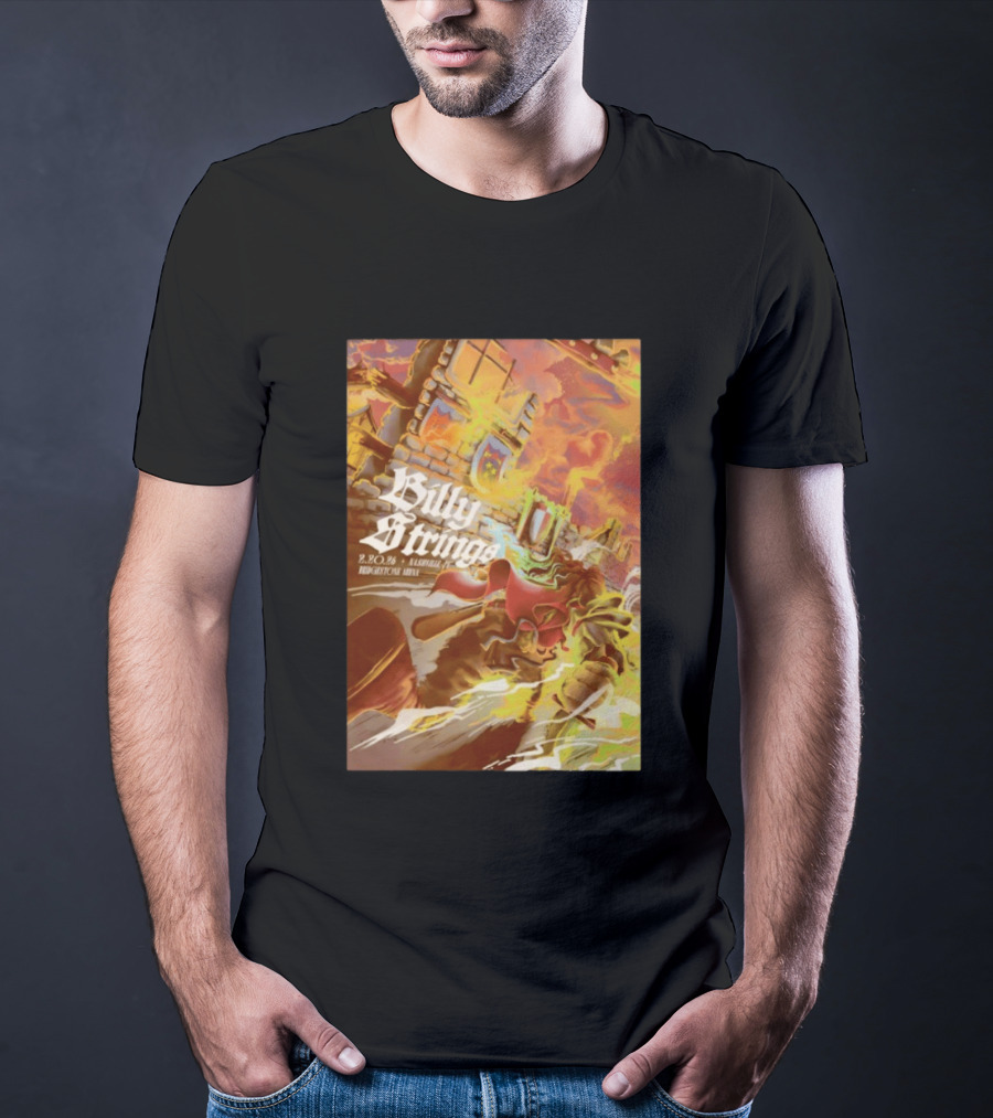 Billy Strings Bridgestone Arena Nashville TN February 20 2026 Castle Fire Fantasy T-Shirt