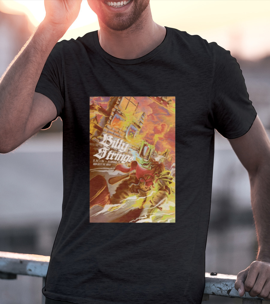 Billy Strings Bridgestone Arena Nashville TN February 20 2026 Castle Fire Fantasy T-Shirt