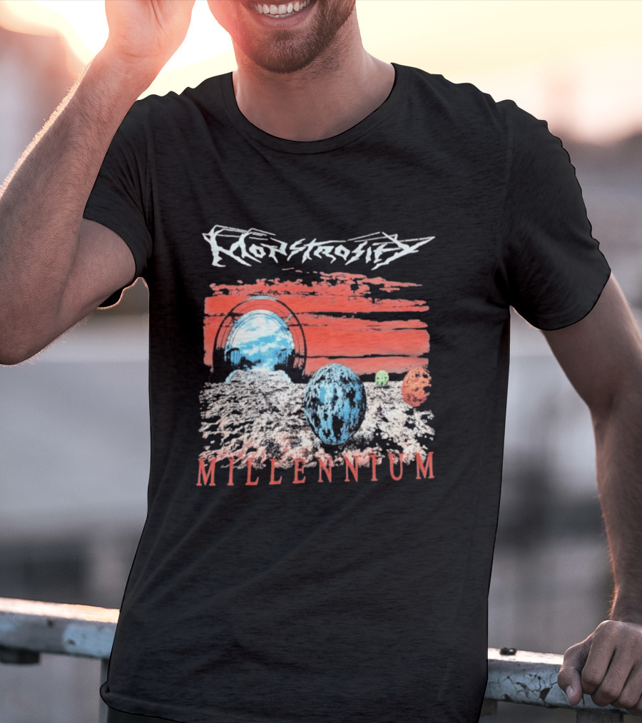Monstrosity Millennium Sci Fi Landscape Portal And Planets T-Shirt