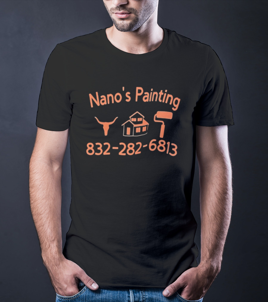Nano's Painting 832 282 6813 Longhorn House Roller T-Shirt