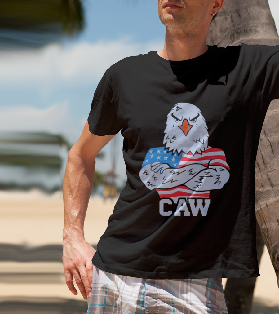 Eagle Caw American Flag Stars And Stripes T-Shirt