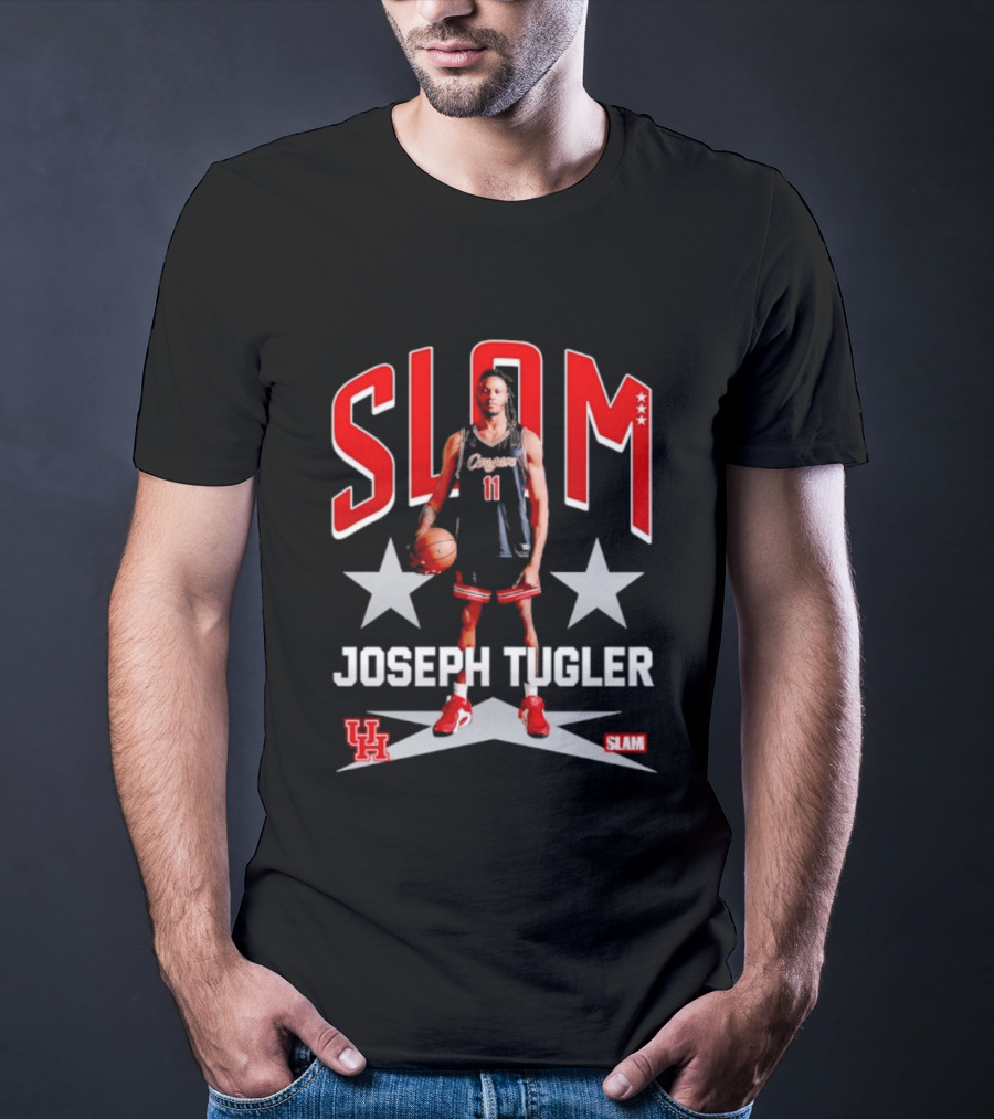 Slam Joseph Tugler Houston Cougars 11 Basketball Stars T-Shirt