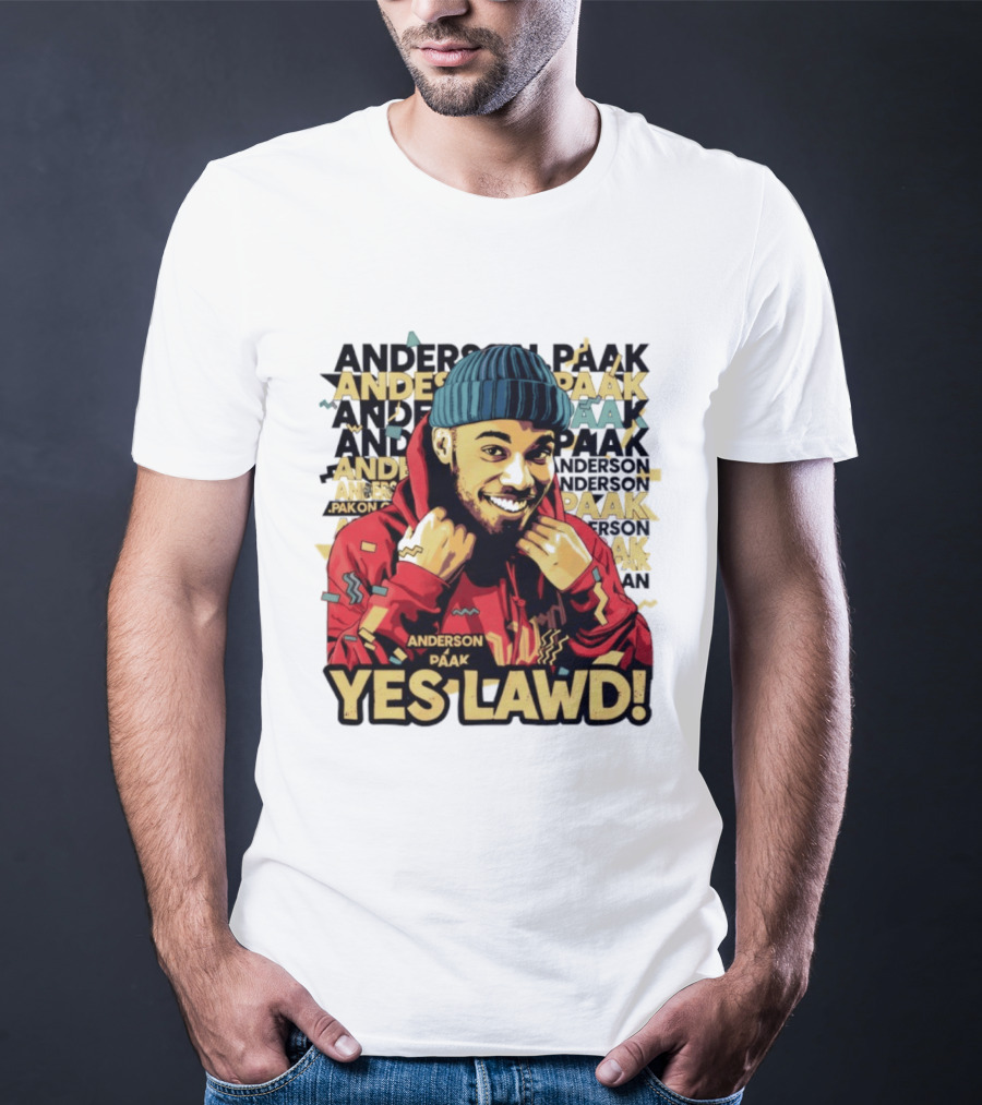 Anderson Paak Yes Lawd Blue Hat Red T-Shirt