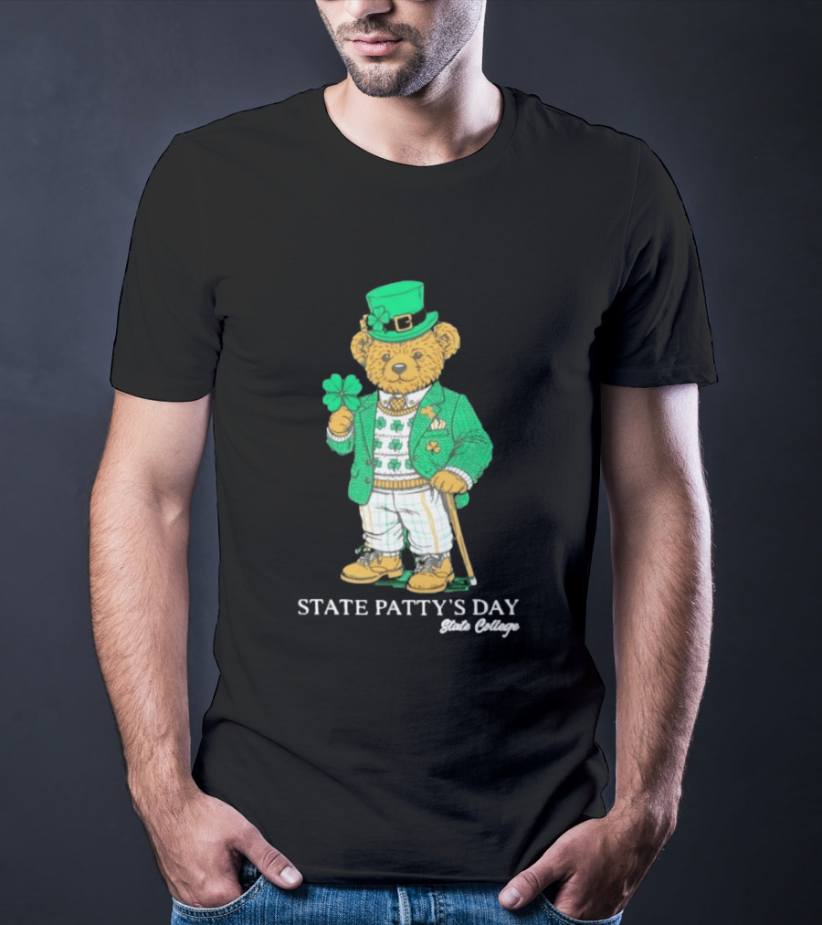 State Patty's Day State College Irish Bear Holiday T-Shirt