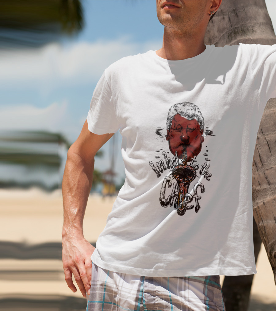 Inhale To The Chief Bill Clinton Caricature Smoking Pipe T-Shirt