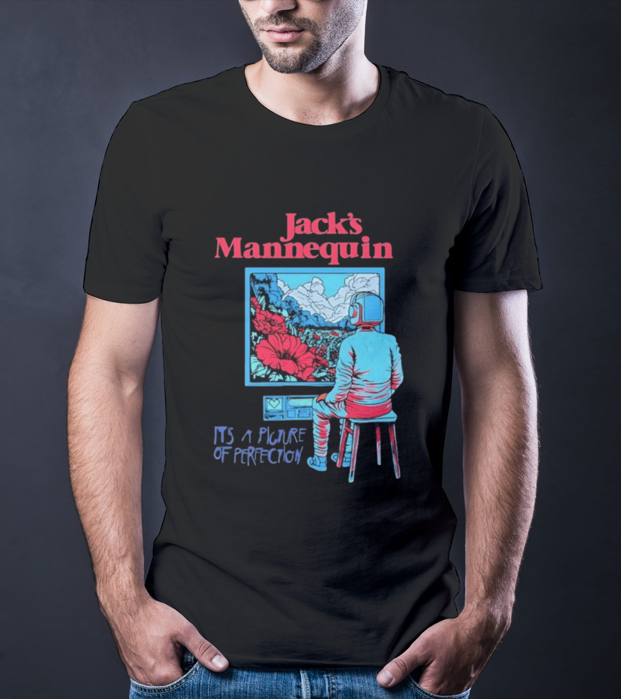 Jack's Mannequin It's A Picture Of Perfection Vibrant Robot Art Scene T-Shirt