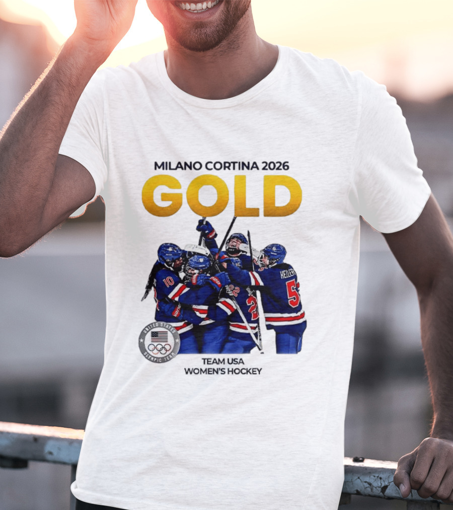 Milano Cortina 2026 Gold Team USA Women's Hockey T-Shirt