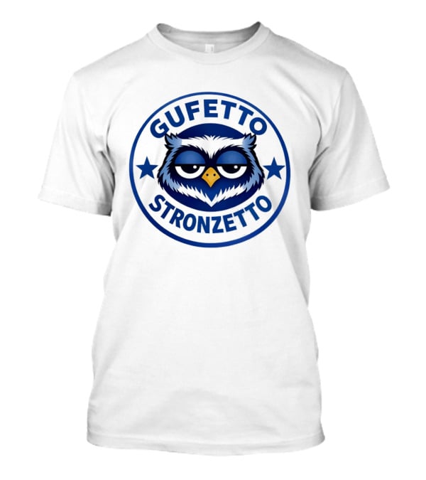Gufetto Stronzetto Owl Blue Circle T-Shirt