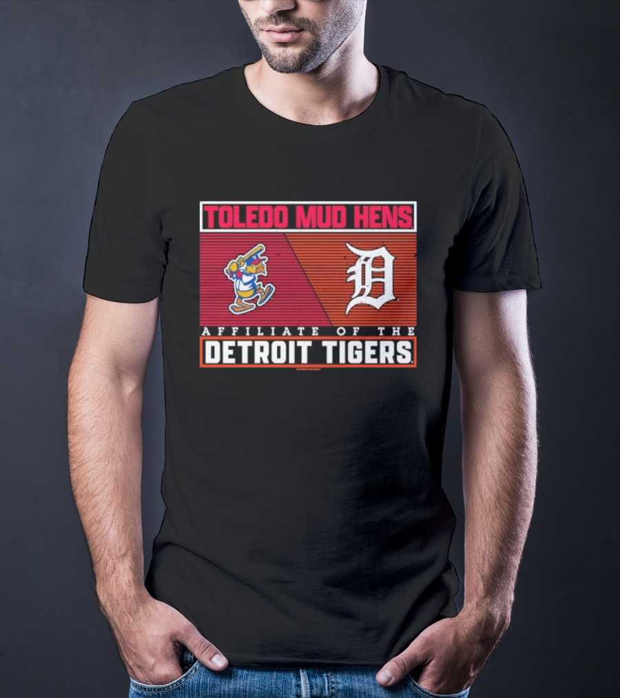 Toledo Mud Hens Detroit Tigers Affiliate Baseball Team Logo Retro Cartoon Bird T-Shirt
