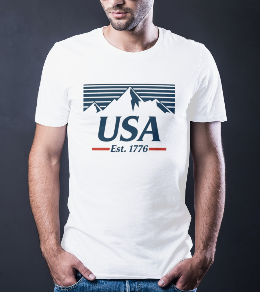 USA Mountains Est. 1776 250 Years Of Freedom T-Shirt