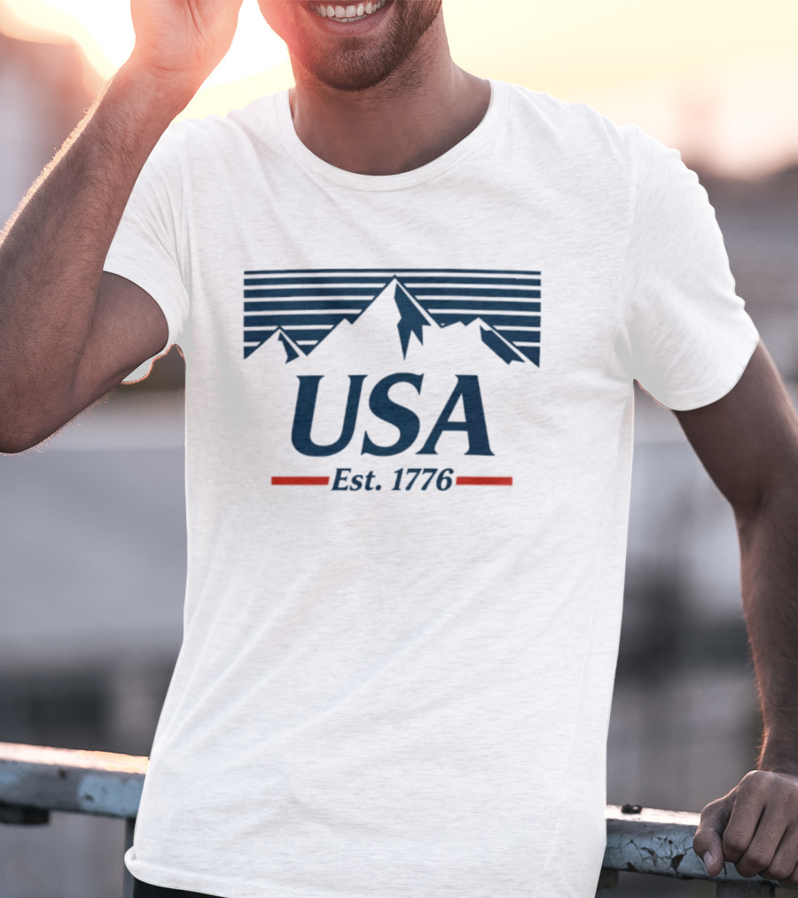 USA Mountains Est. 1776 250 Years Of Freedom T-Shirt