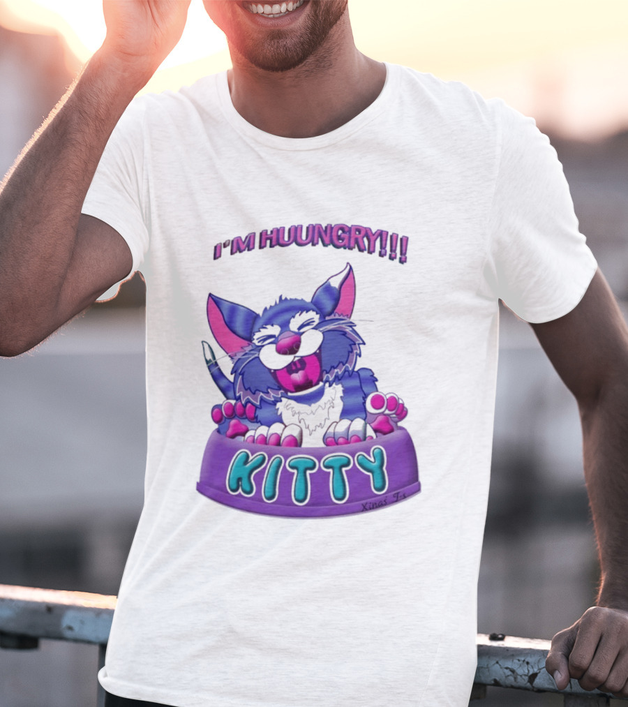 I'm Huungry Kitty Cartoon T-Shirt