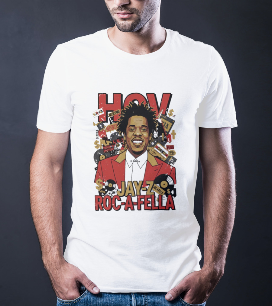Jay Z Roc A Fella HOV Brooklyn Music Collage T-Shirt