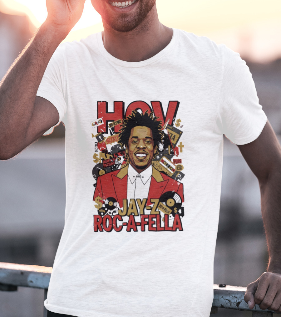 Jay Z Roc A Fella HOV Brooklyn Music Collage T-Shirt