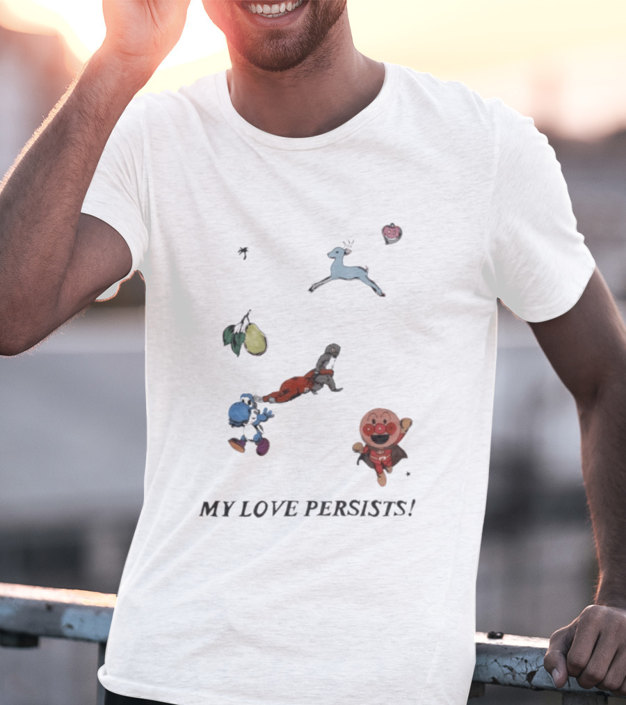 Monkey Punch Anpanman Yoshi My Love Persists Deer Fruit T-Shirt
