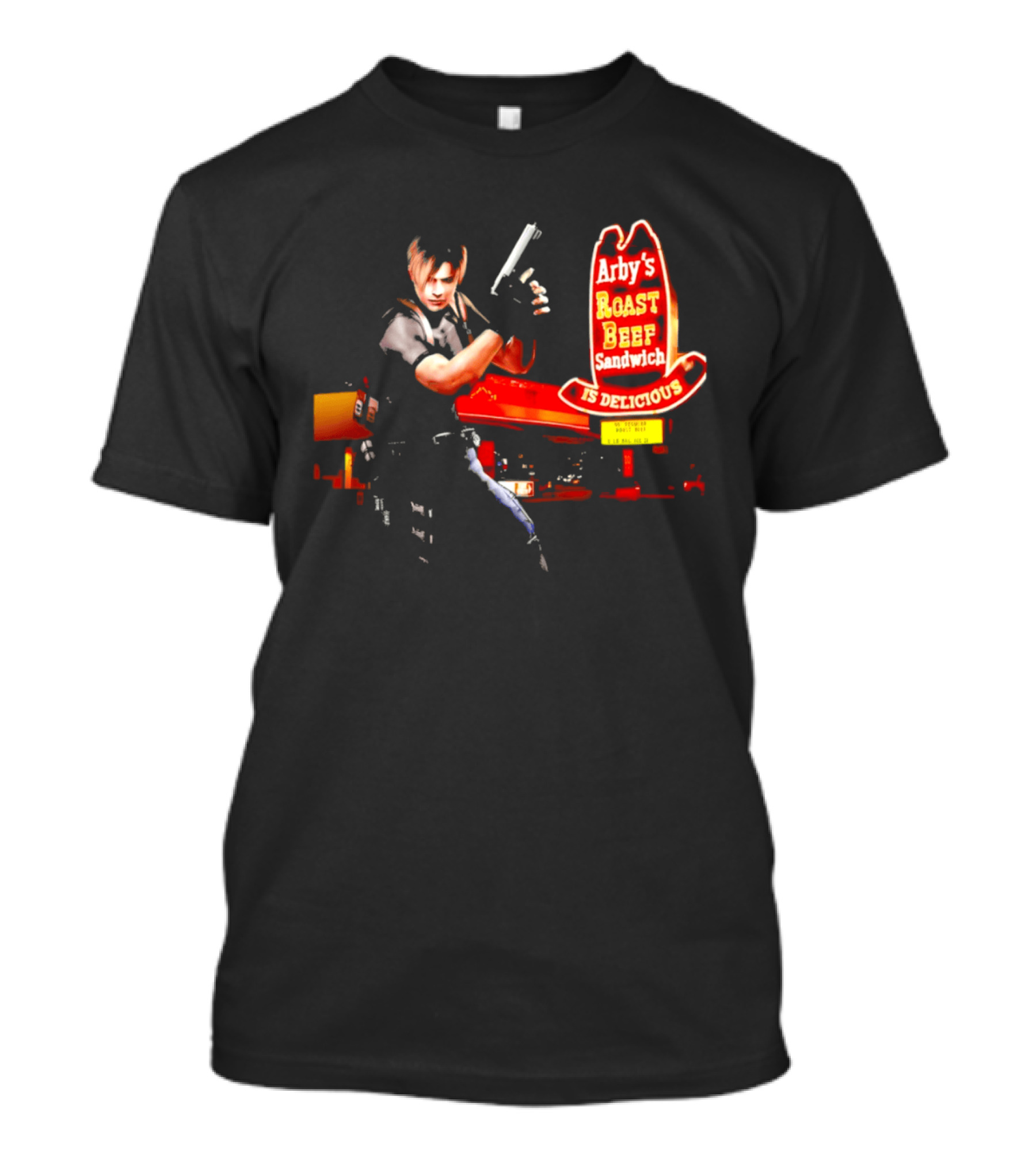 Arby's Roast Beef Sandwich Is Delicious Resident Evil Leon Skating T-Shirt