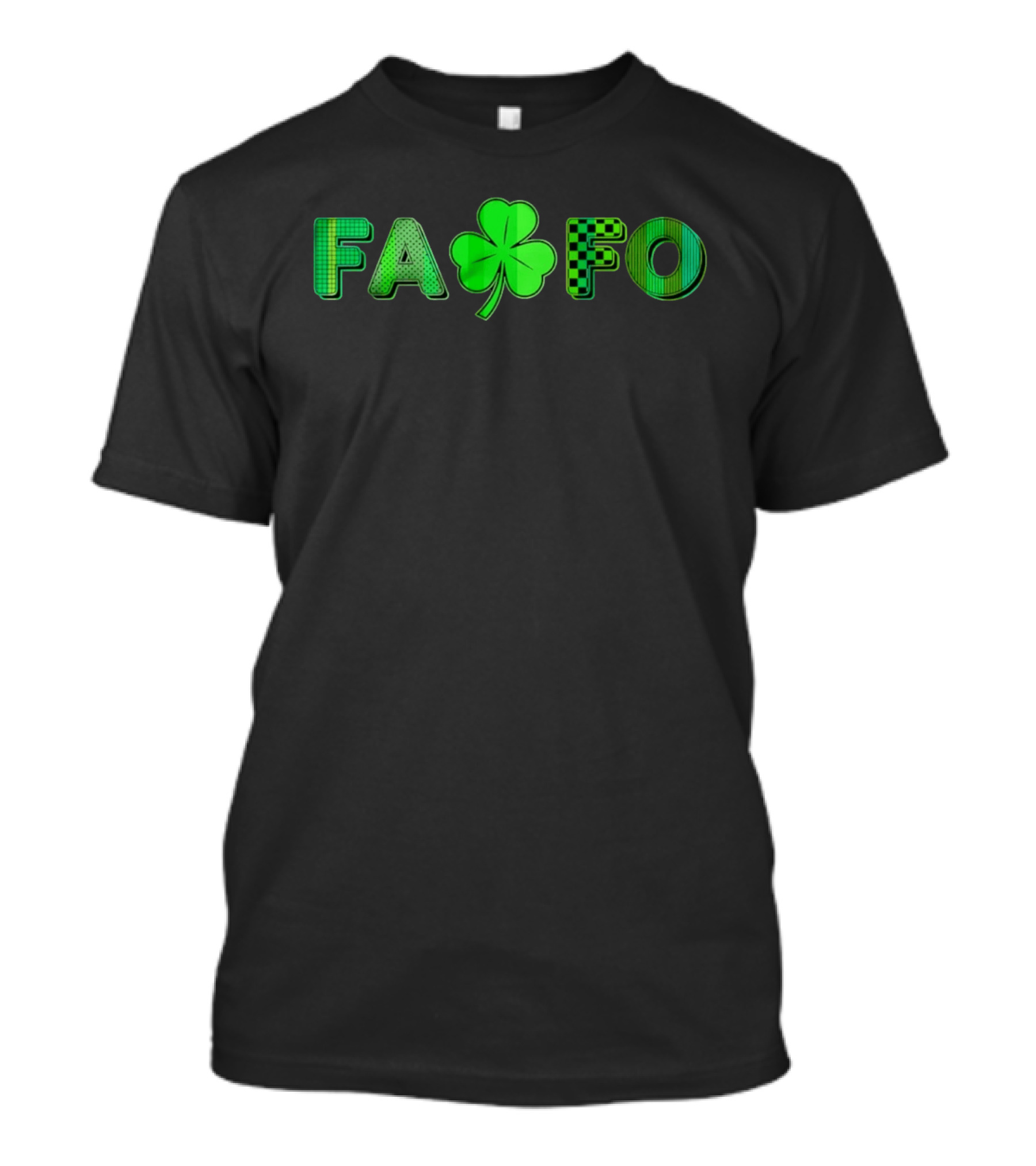 FAFO Clover St Paddy St Patrick's Day Checkered Green T-Shirt