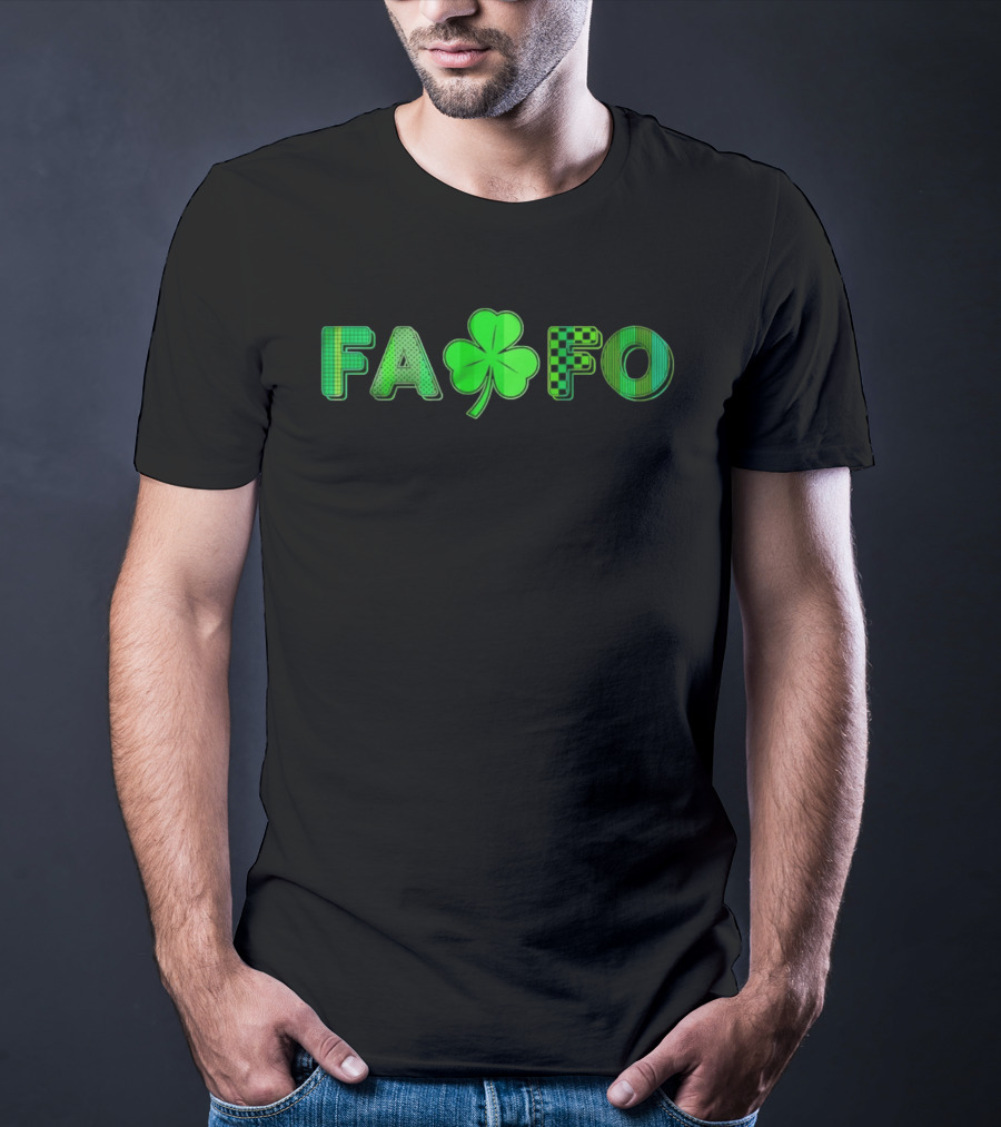 FAFO Clover St Paddy St Patrick's Day Checkered Green T-Shirt