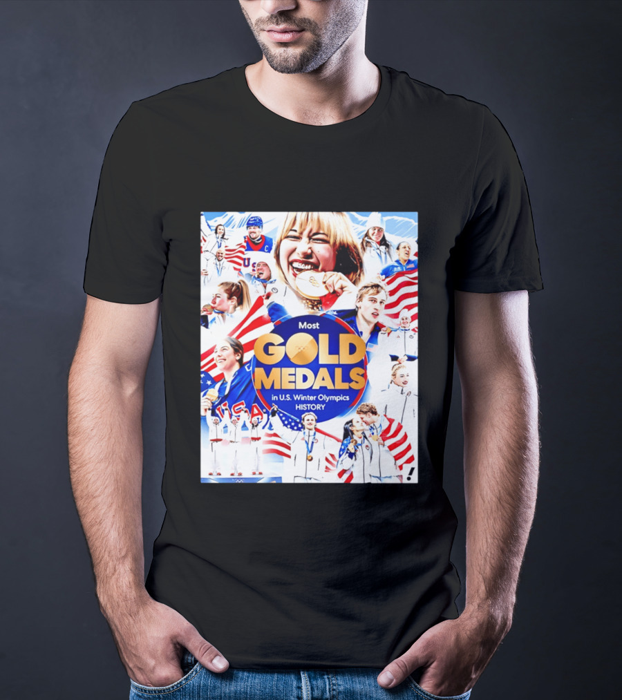 Most Gold Medals In U.S. Winter Olympics History 2026 T-Shirt