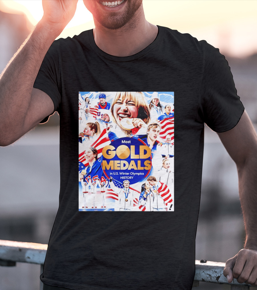 Most Gold Medals In U.S. Winter Olympics History 2026 T-Shirt