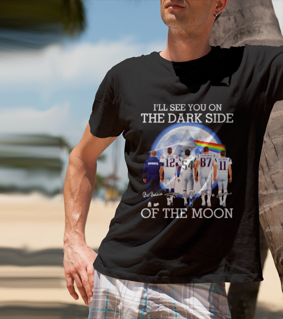 Patriots Brady Gronkowski Edelman Dark Side Of The Moon T-Shirt