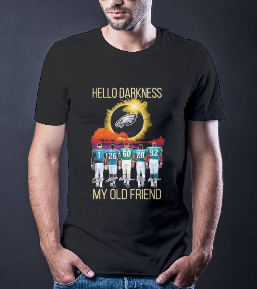 Philadelphia Eagles Players Hello Darkness My Old Friend T-Shirt