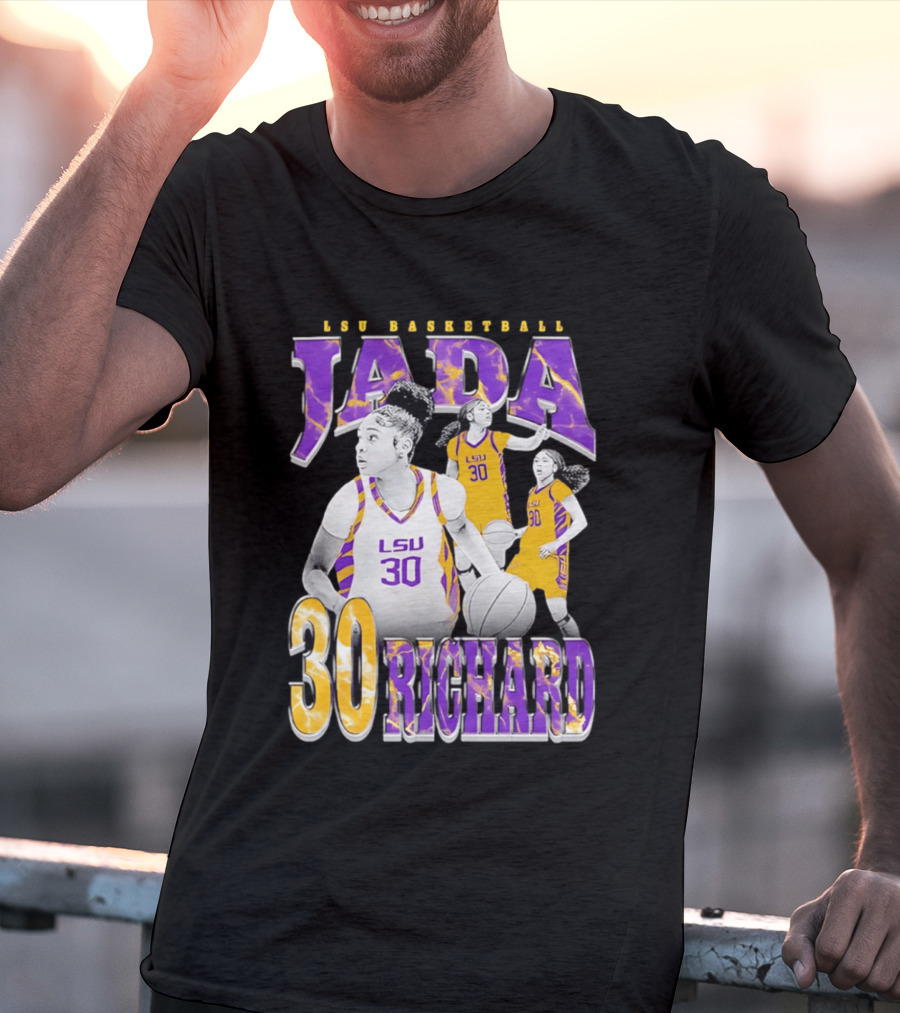 LSU Basketball Jada Richard 30 LSU Tigers Retro 90s T-Shirt