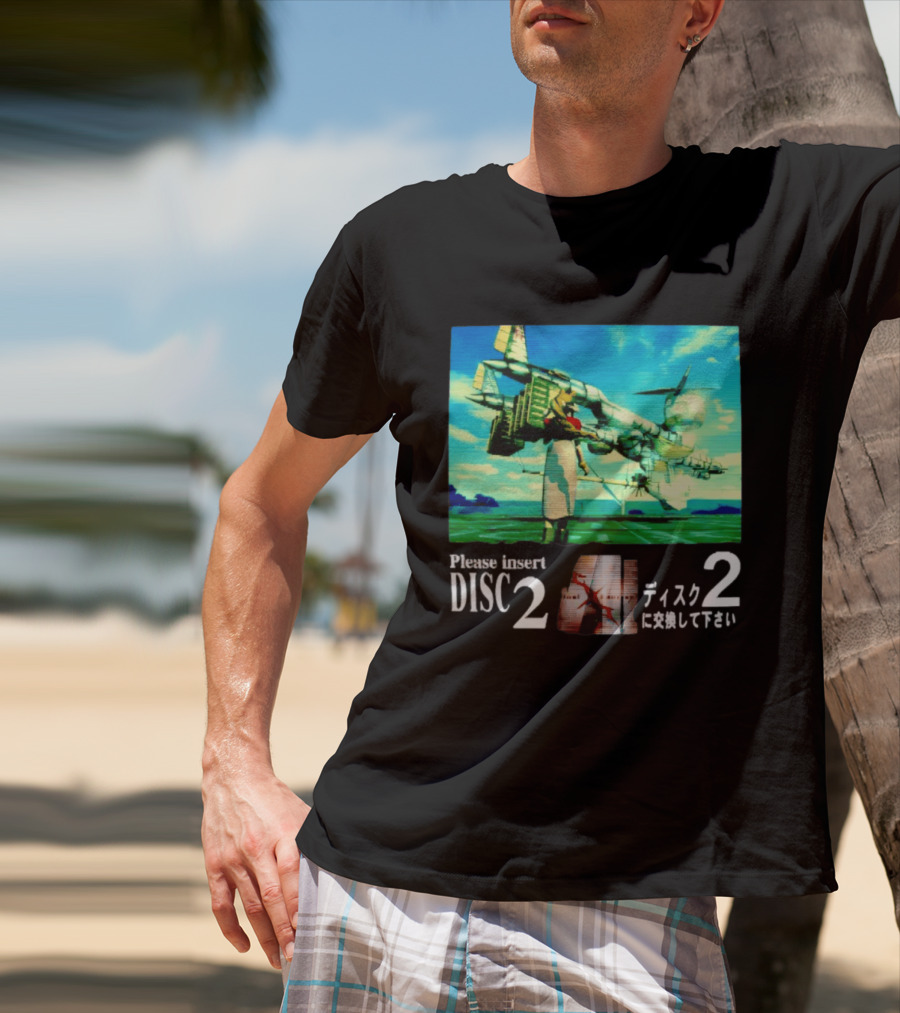 Please Insert Disc 2 Retro Anime Video Game Aesthetic T-Shirt