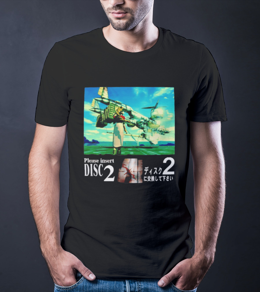 Please Insert Disc 2 Retro Anime Video Game Aesthetic T-Shirt