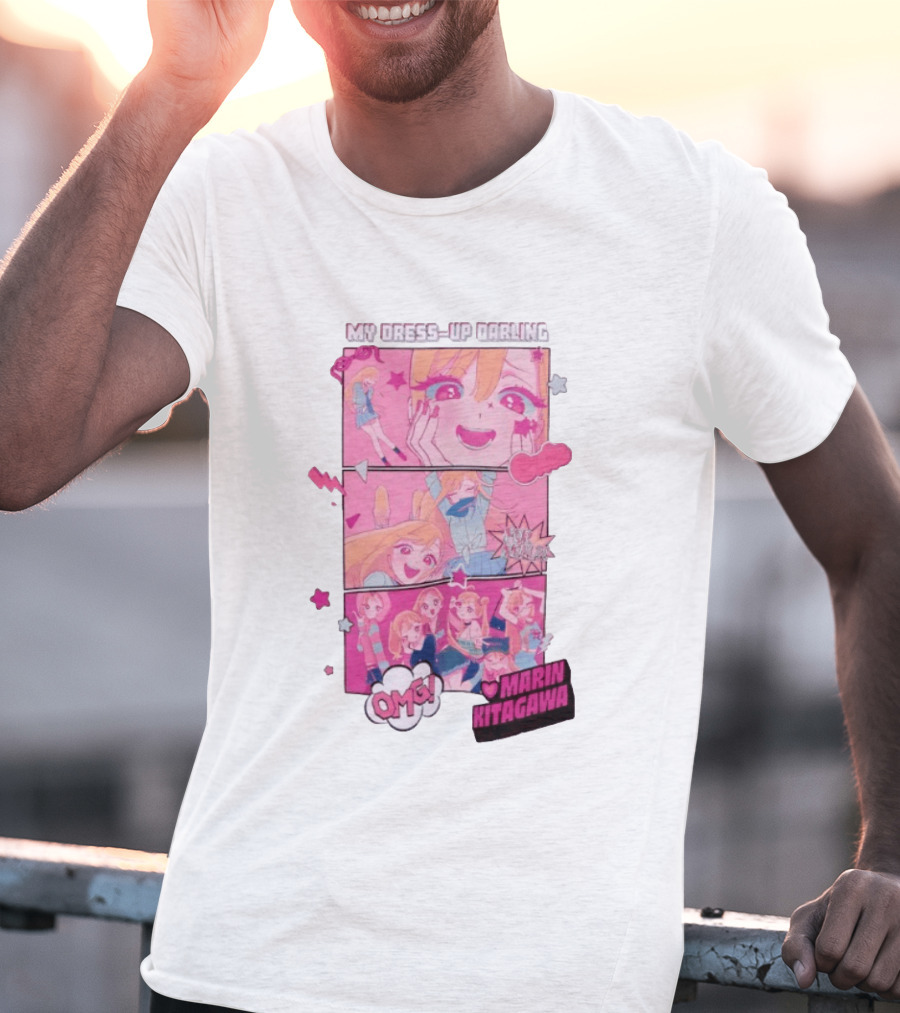 OMG Marin Kitagawa My Dress Up Darling Manga Panels T-Shirt