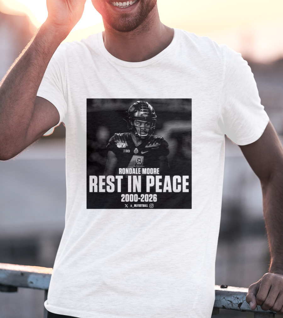 Rondale Moore RIP 2000 2026 Football Tribute Purdue Spieler T-Shirt