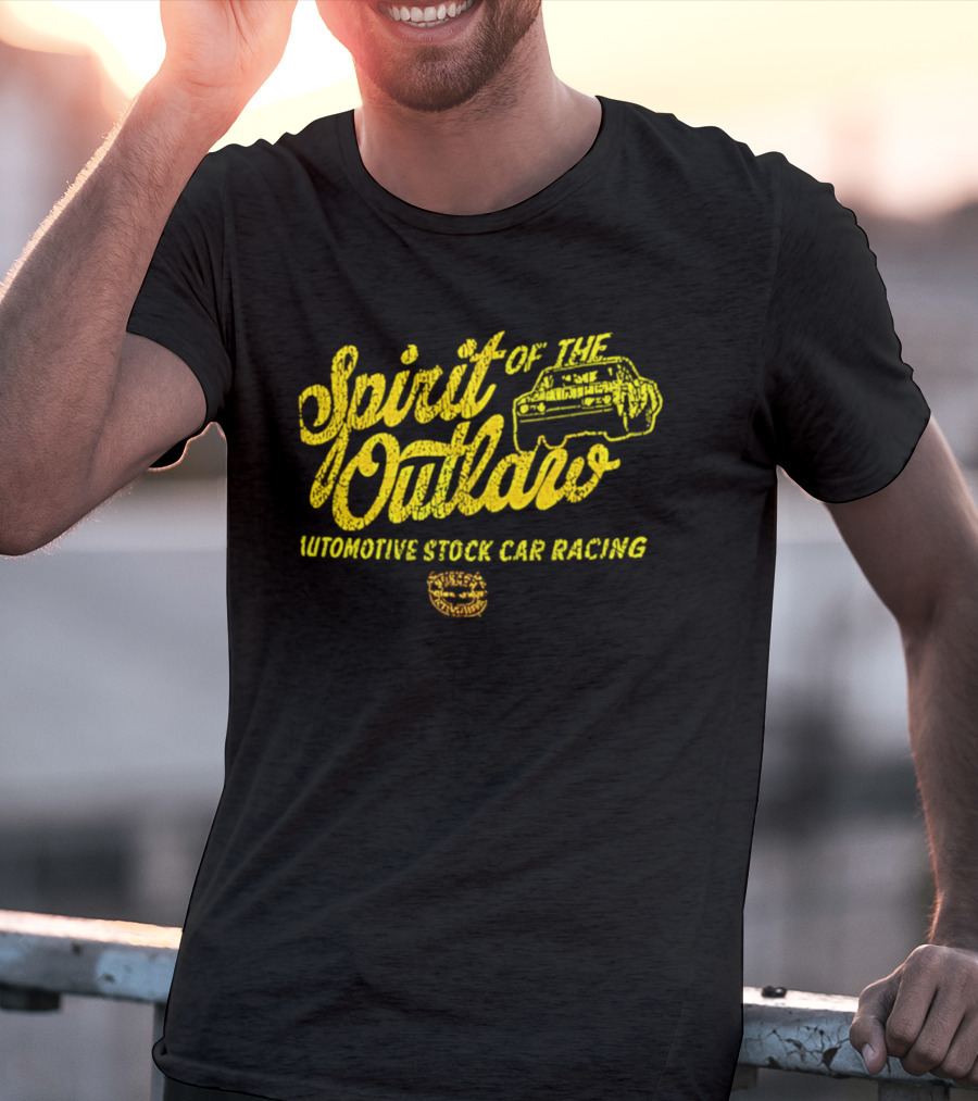 Spirit Of The Outlaw Automotive Stock Car Racing T-Shirt