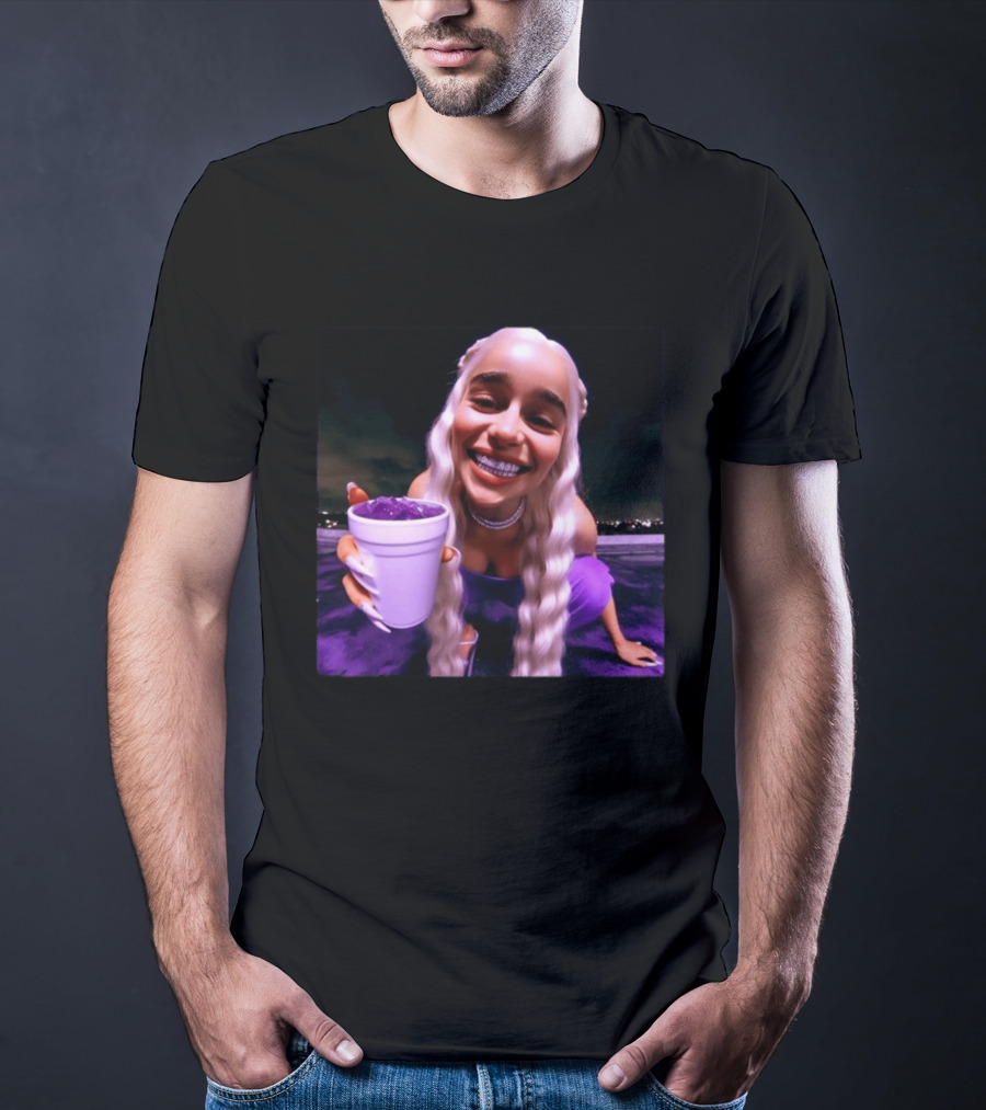 Nicolas Vans Emilia Clarke Daenerys Targaryen Grills And Purple Drink T-Shirt