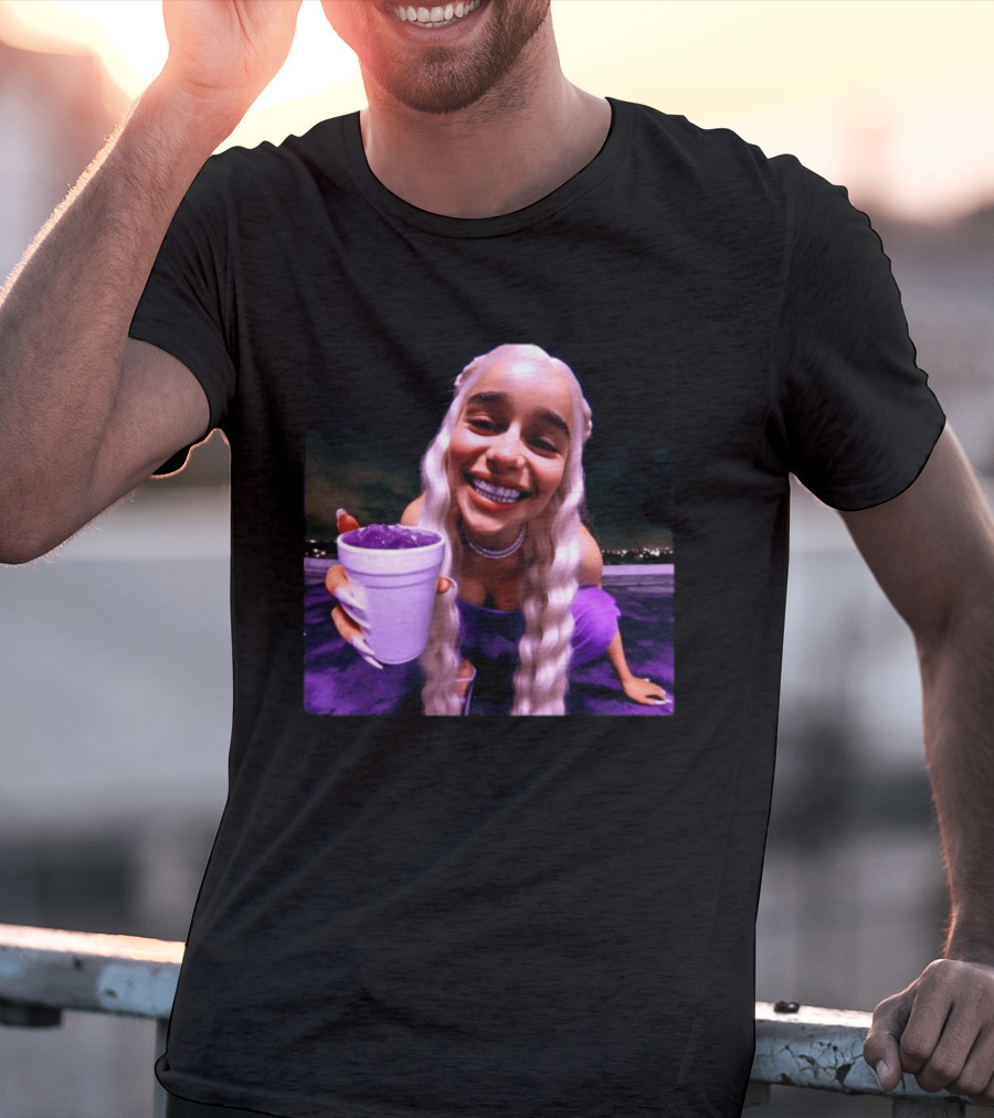 Nicolas Vans Emilia Clarke Daenerys Targaryen Grills And Purple Drink T-Shirt